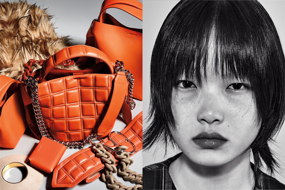acne studios fall winter musubi bags campaign designer backpacks bucket mini