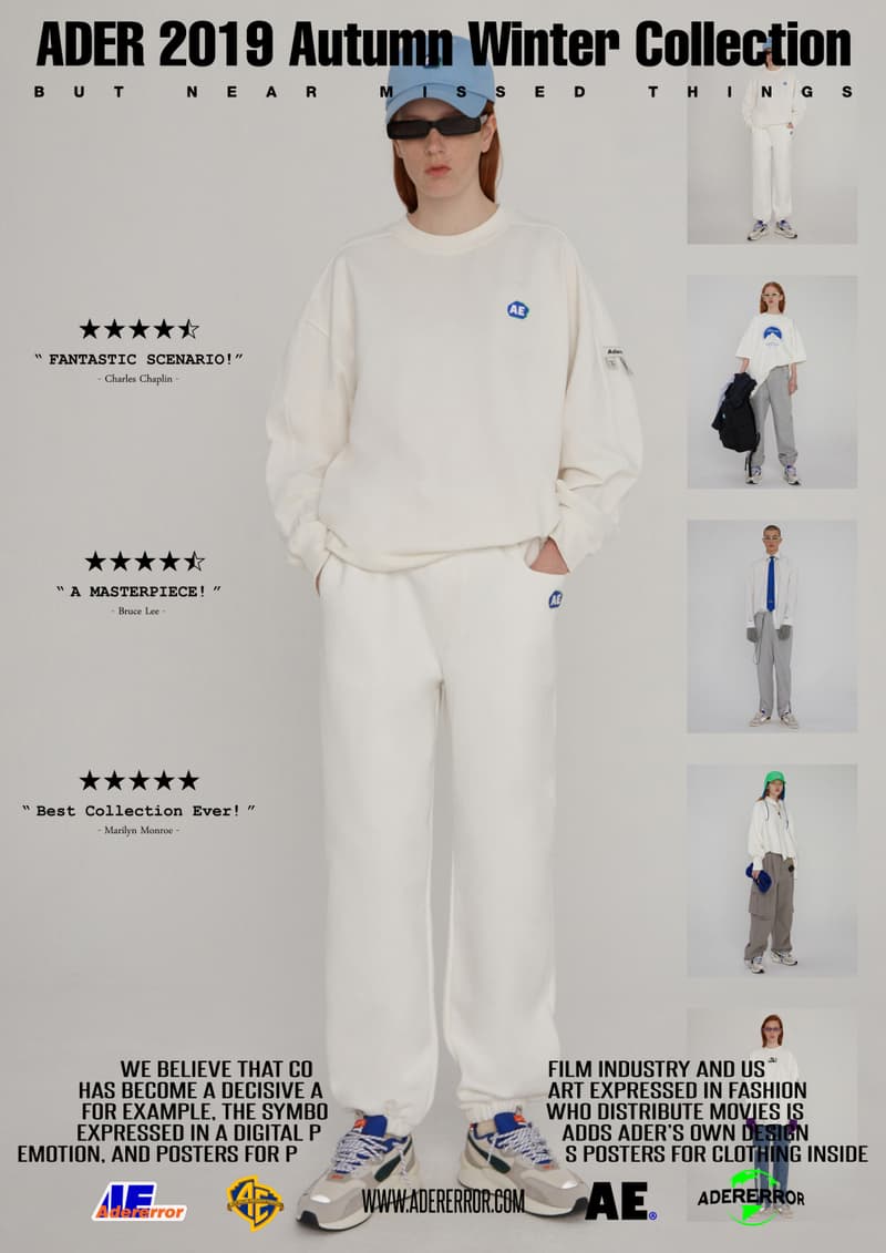 ader error fall winter collection film in fashion outerwear puffer coats jackets sweaters korean streetwear brand