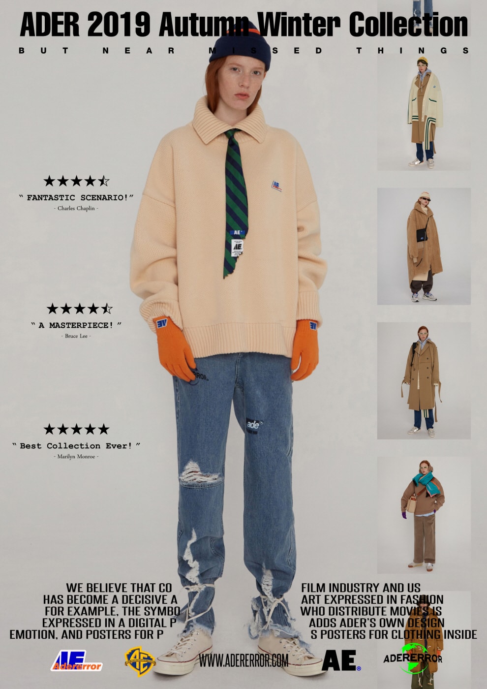 ader error fall winter collection film in fashion outerwear puffer coats jackets sweaters korean streetwear brand