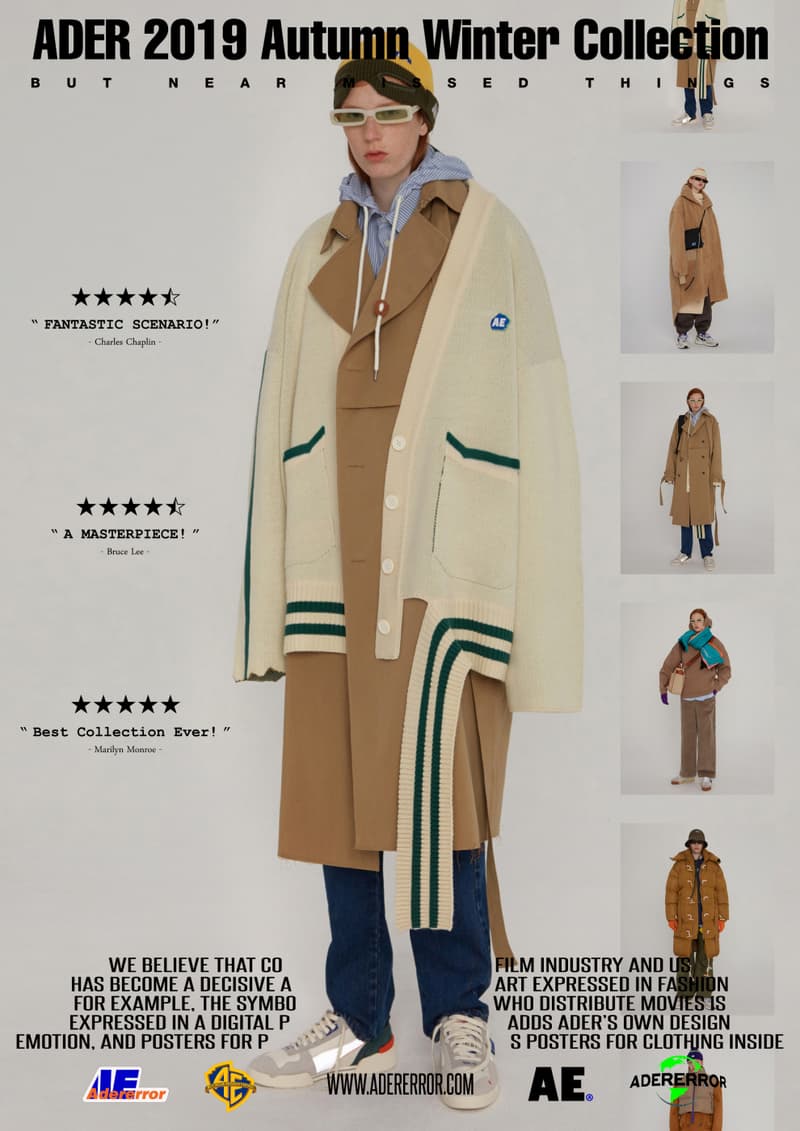 ader error fall winter collection film in fashion outerwear puffer coats jackets sweaters korean streetwear brand