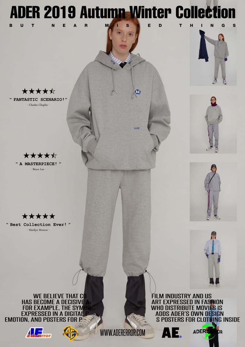 ader error fall winter collection film in fashion outerwear puffer coats jackets sweaters korean streetwear brand
