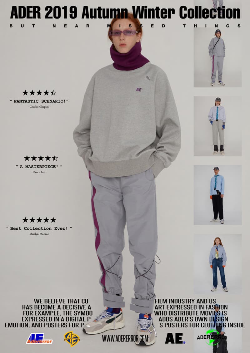 ader error fall winter collection film in fashion outerwear puffer coats jackets sweaters korean streetwear brand