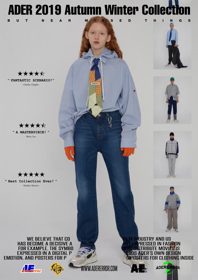 ader error fall winter collection film in fashion outerwear puffer coats jackets sweaters korean streetwear brand