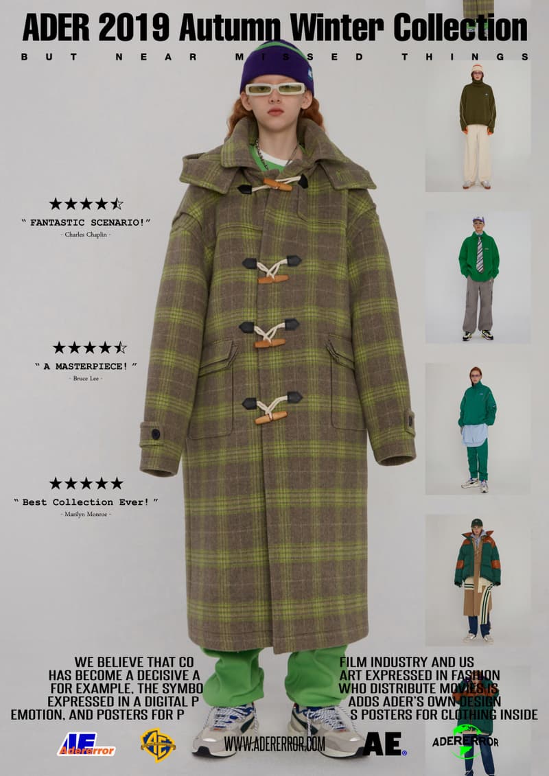 ader error fall winter collection film in fashion outerwear puffer coats jackets sweaters korean streetwear brand