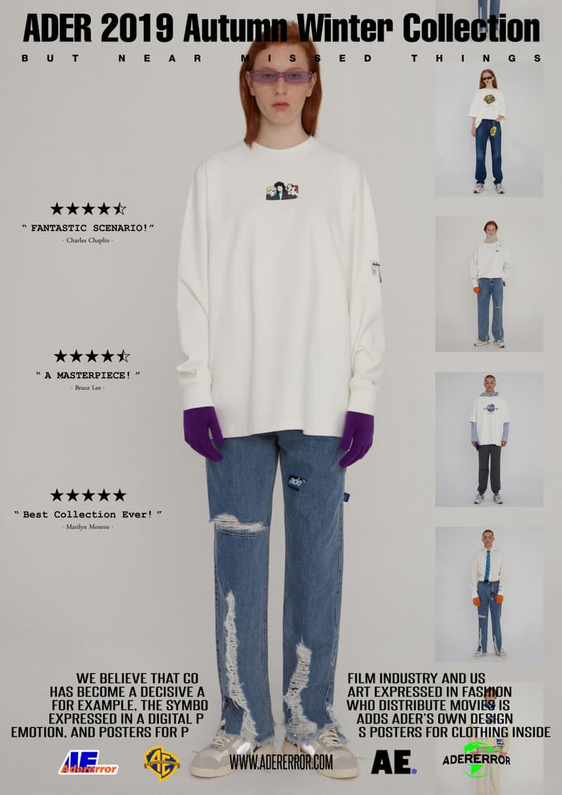 ader error fall winter collection film in fashion outerwear puffer coats jackets sweaters korean streetwear brand