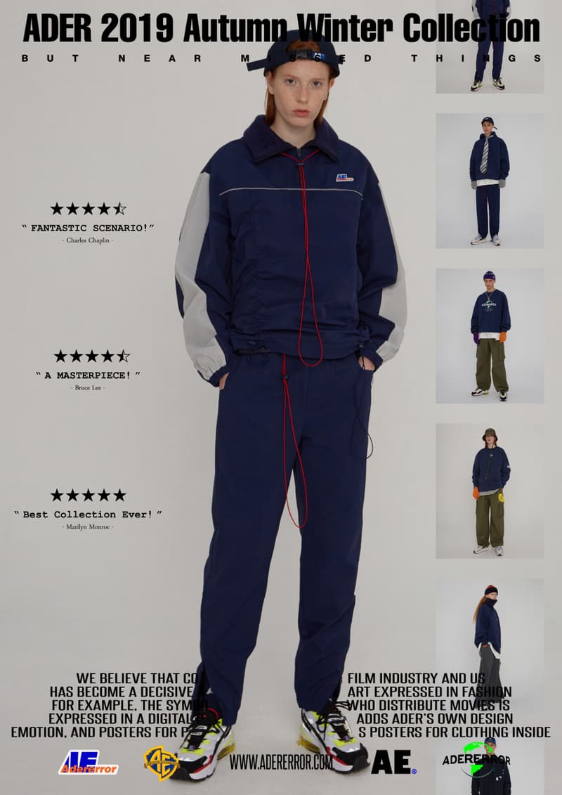 ader error fall winter collection film in fashion outerwear puffer coats jackets sweaters korean streetwear brand