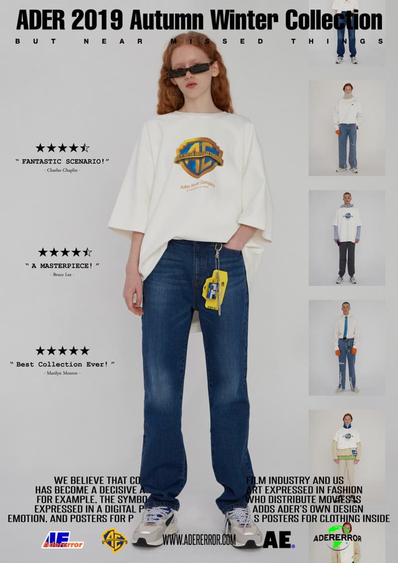 ader error fall winter collection film in fashion outerwear puffer coats jackets sweaters korean streetwear brand