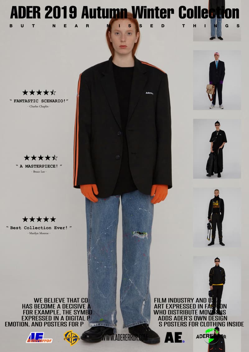 ader error fall winter collection film in fashion outerwear puffer coats jackets sweaters korean streetwear brand