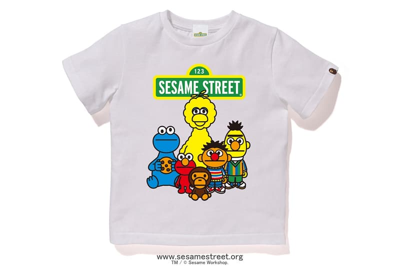 Sesame Street x BAPE Collection Collaboration Release Elmo Cookie Monster Baby Milo Bert Ernie