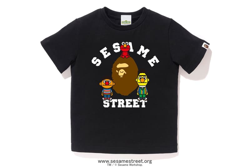 Sesame Street x BAPE Collection Collaboration Release Elmo Cookie Monster Baby Milo Bert Ernie