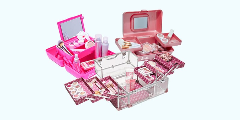 barbie makeup train case