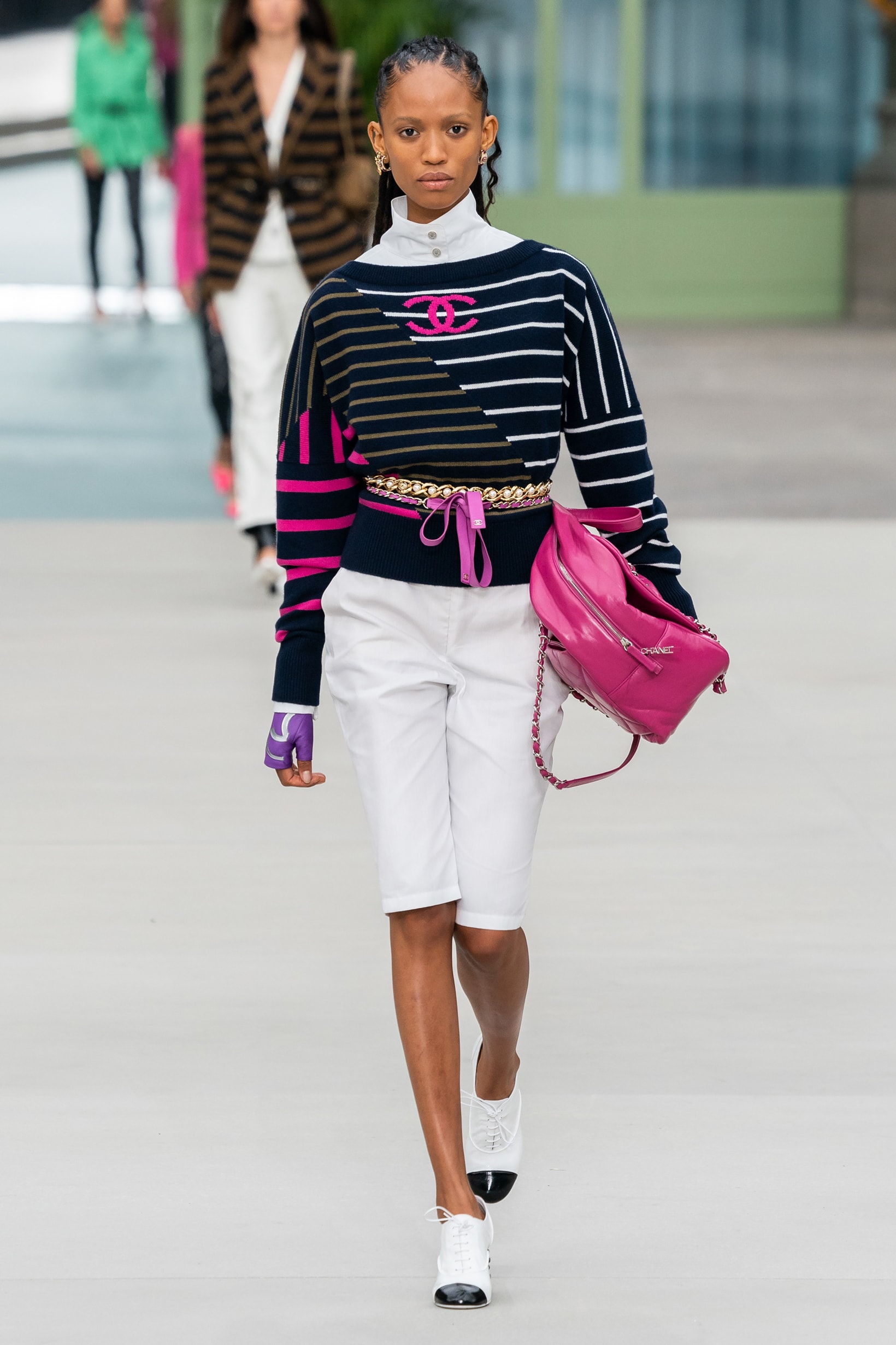 Chanel Resort 2020 Collection Show Sweater Blue White Pink