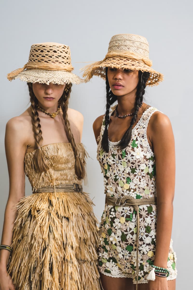 Dior Spring Summer 2020 Paris Fashion Week Collection Show Backstage Look Dresses Tan Cream