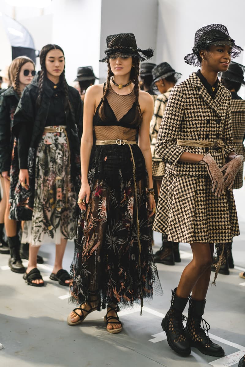 Dior Spring Summer 2020 Paris Fashion Week Collection Show Backstage Look Dress Black