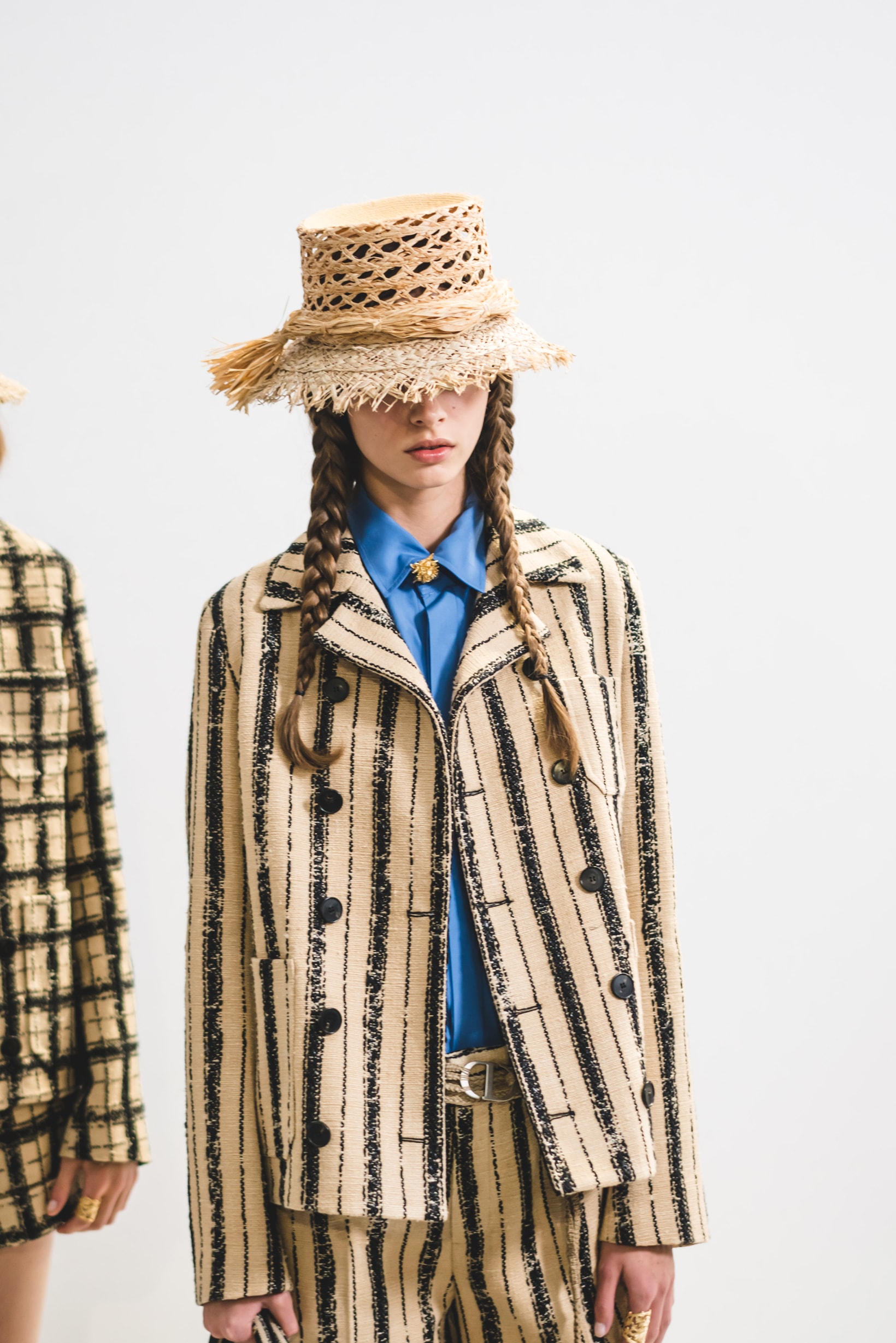 Dior Spring Summer 2020 Paris Fashion Week Collection Show Backstage Look Jackets Hat Tan