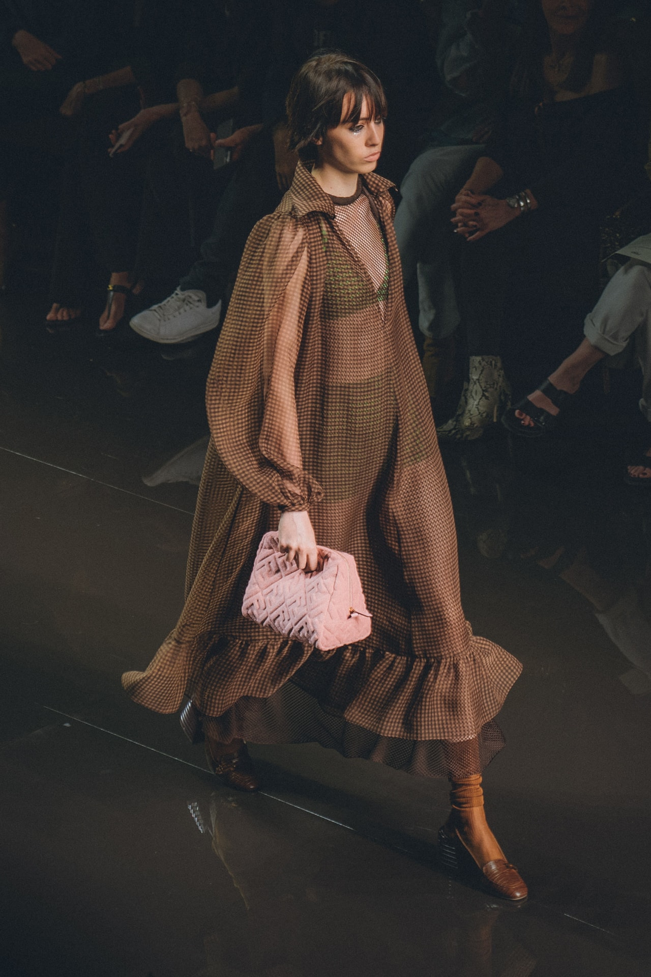 Fendi Spring Summer 2020 Milan Fashion Week Runway Show Model Pink Bag