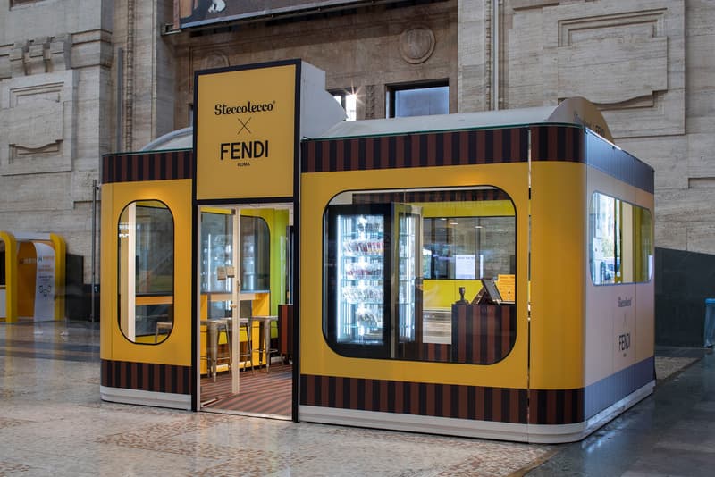 fendi steccolecco collaboration ice cream pop up milan central station dessert food sweets