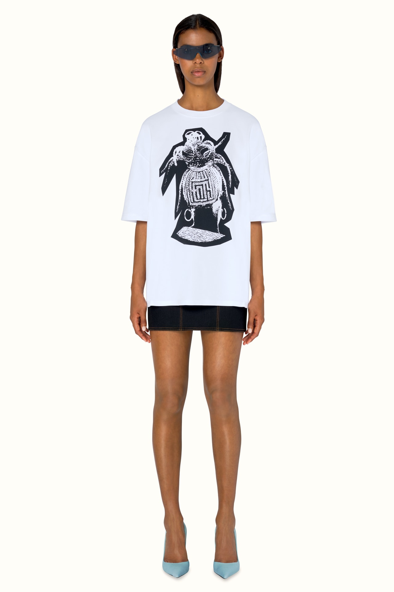 FENTY Rihanna Release 9-19 Collection Lookbook Shirt White Skirt Black