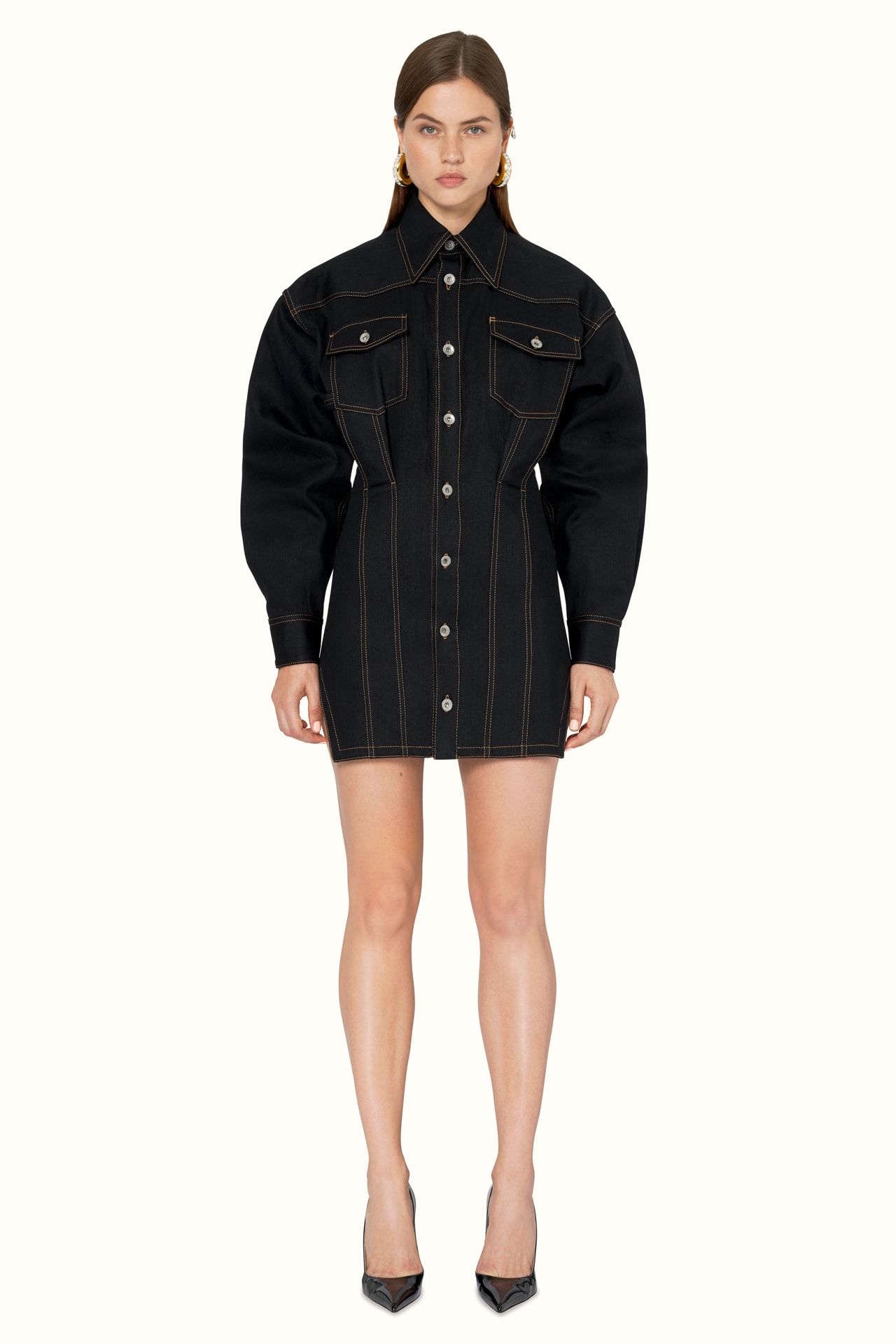 FENTY Rihanna Release 9-19 Collection Lookbook Shirt Dress Black