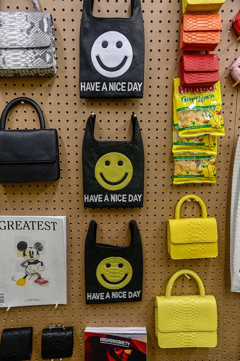 gelareh mizrahi bags mini mart pop up new york city neon bodega shop purses