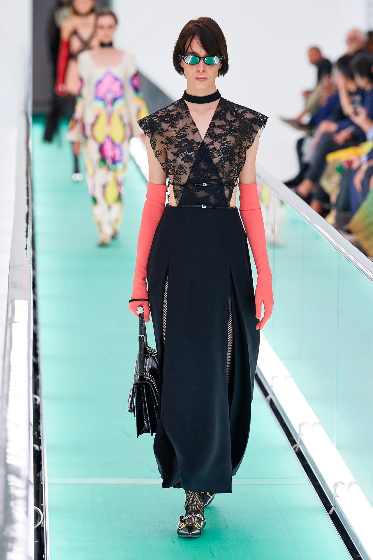Gucci Orgasmique Spring Summer 2020 Runway Show Milan Fashion Week SS20 lace dress black