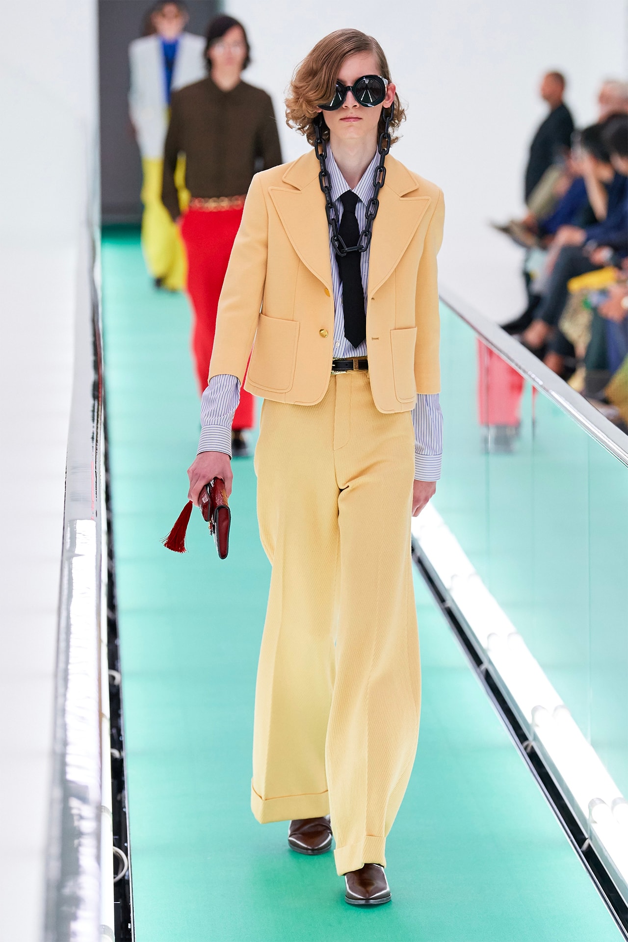 Gucci Orgasmique Spring Summer 2020 Runway Show Milan Fashion Week SS20 yellow suit