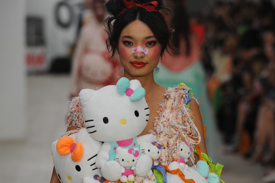 Sanrio Hello Kitty Plush Dress JimmyPaul LFW SS20