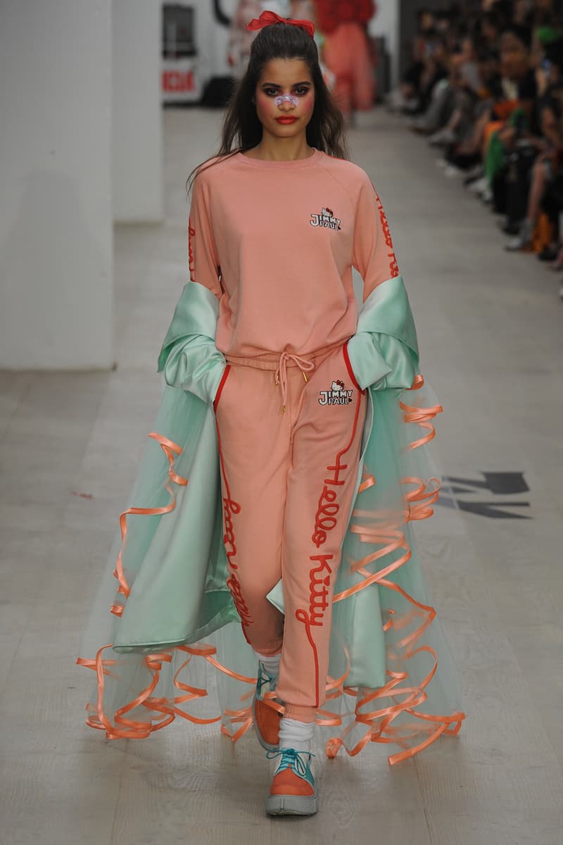 Sanrio Hello Kitty Designer Collection Plush Dress Tracksuit T-Shirt JimmyPaul LFW London Fashion Week SS20