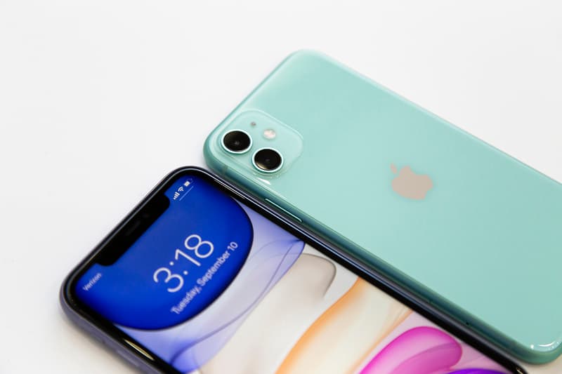 apple iphone 11 purple green dual camera