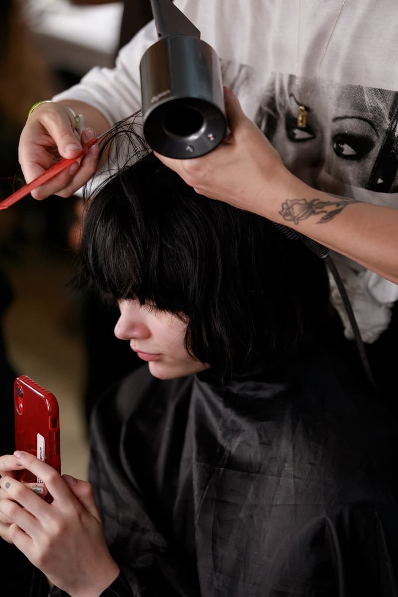 JW Anderson London Fashion Week Backstage Beauty Show SS20 Spring Summer 2020 Hair Makeup Process Kiko Milano Jonathan Anderson Collection Presentation