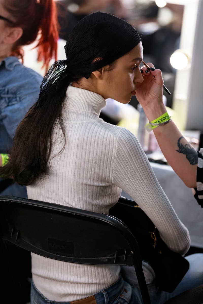 JW Anderson London Fashion Week Backstage Beauty Show SS20 Spring Summer 2020 Hair Makeup Process Kiko Milano Jonathan Anderson Collection Presentation