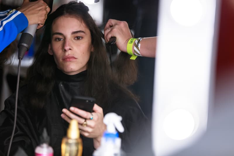 JW Anderson London Fashion Week Backstage Beauty Show SS20 Spring Summer 2020 Hair Makeup Process Kiko Milano Jonathan Anderson Collection Presentation