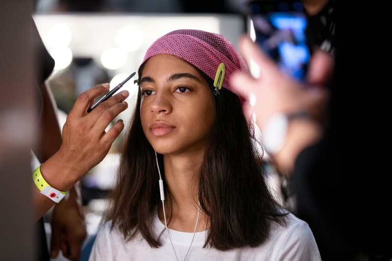 JW Anderson London Fashion Week Backstage Beauty Show SS20 Spring Summer 2020 Hair Makeup Process Kiko Milano Jonathan Anderson Collection Presentation