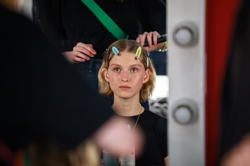 JW Anderson London Fashion Week Backstage Beauty Show SS20 Spring Summer 2020 Hair Makeup Process Kiko Milano Jonathan Anderson Collection Presentation
