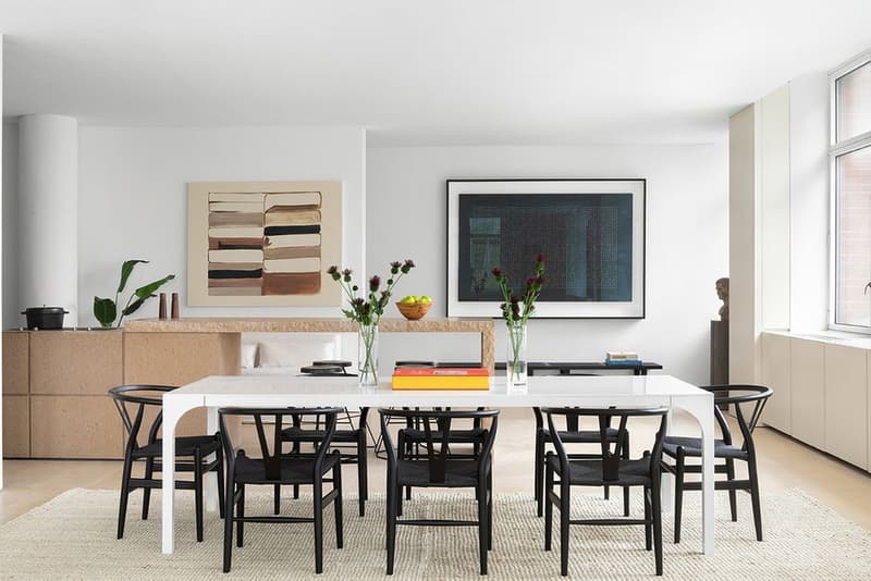 Kanye West Former SoHo New York City Apartment Furniture Tables Dining Room Area