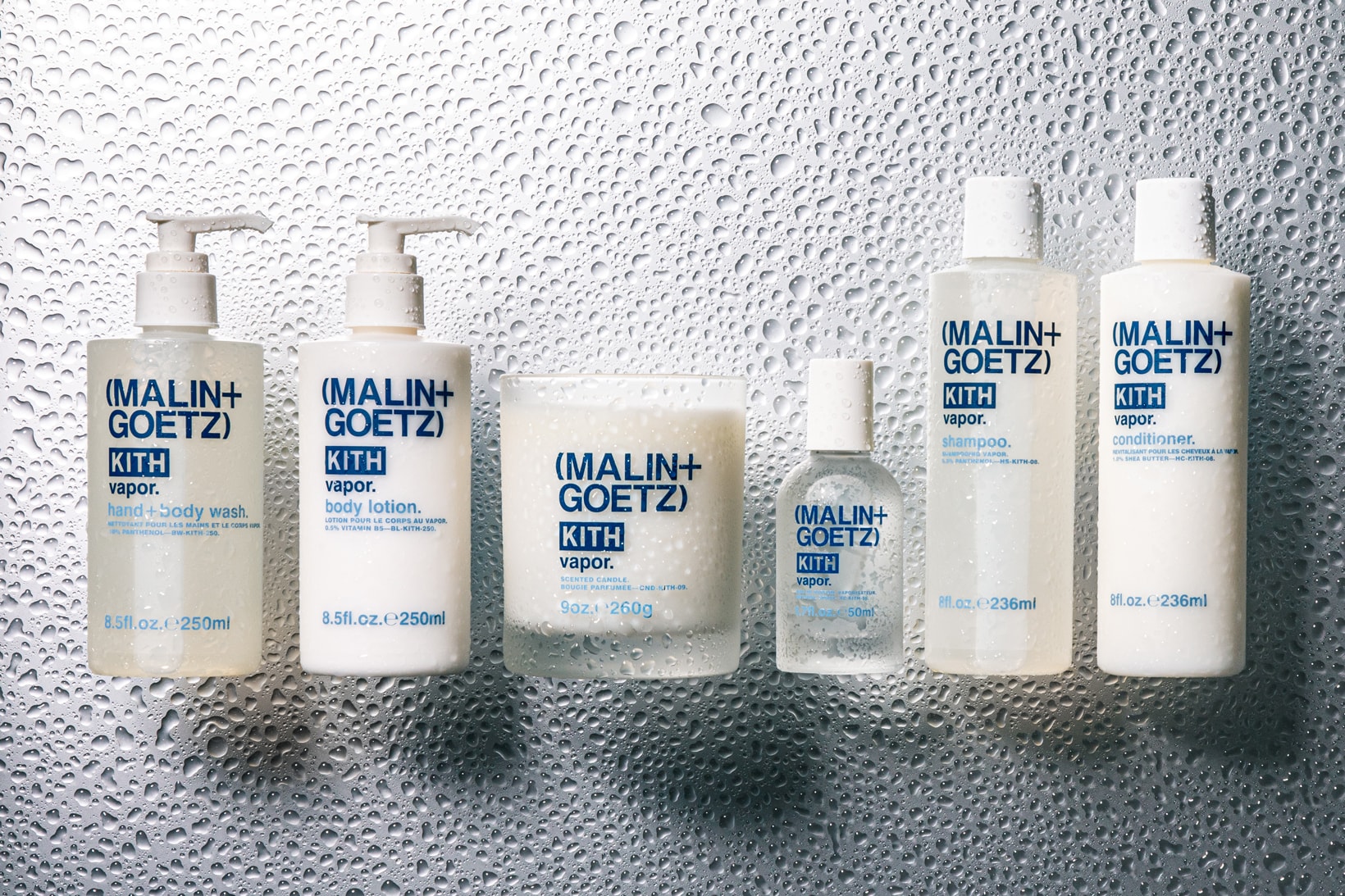 KITH x MALIN+GOETZ Vapor Line Shampoo Conditioner Candle Hand Body Wash Lotion Natural Spray