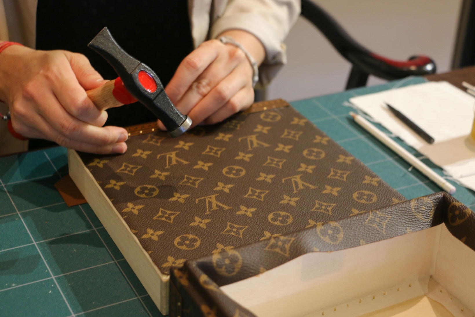 Louis Vuitton Hard Sided Trunks Preview Logo Case Brown