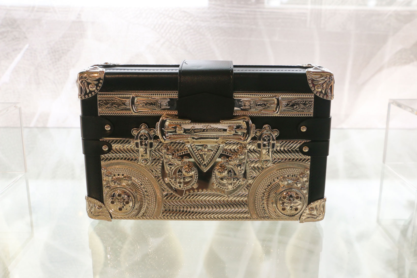 Louis Vuitton Hard Sided Trunks Preview Handbag Black