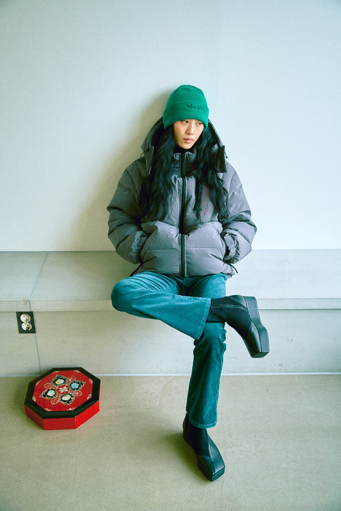 mschf fall winter lookbook streetwear seoul korea fashion bucket hat sweaters pants jackets bags 