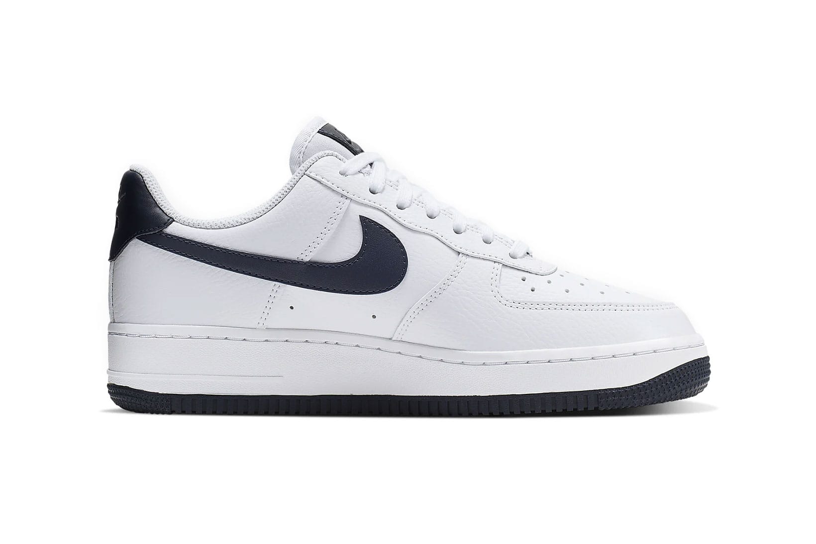 white and navy blue nike