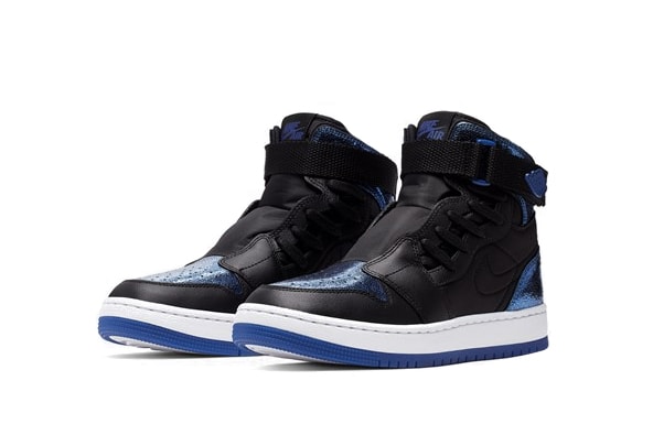 Nike Air Jordan Nova XX Metallic Blue/Black Sneaker Shoe Trainer White Shiny Statement Logo Jordan 1 