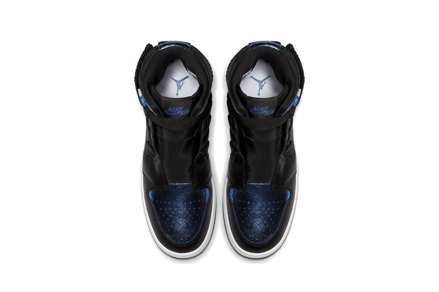 Nike Air Jordan Nova XX Metallic Blue/Black Sneaker Shoe Trainer White Shiny Statement Logo Jordan 1 