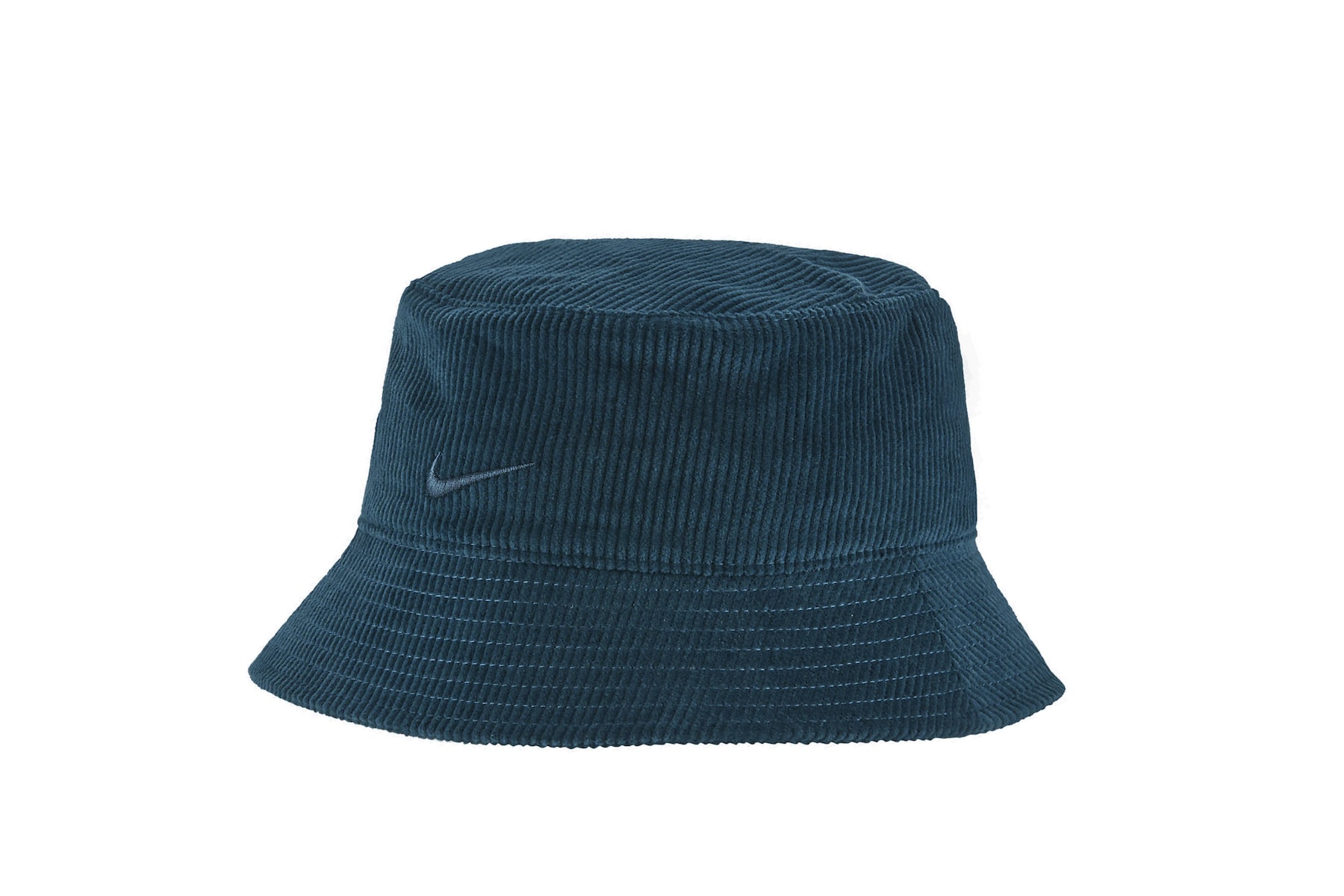 Nike Logo Bucket Hat Corduroy Black Blue Swoosh Fashion Trend Accessory Fall Cozy Girl Style 