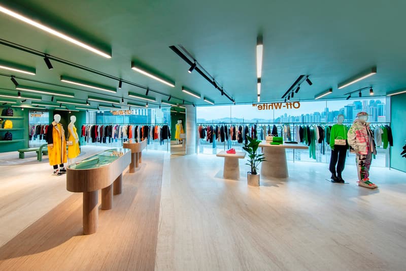off white hong kong store victoria harbour k11 interior