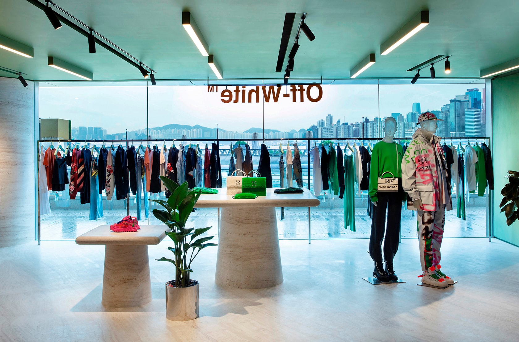 off white hong kong store victoria harbour k11 interior