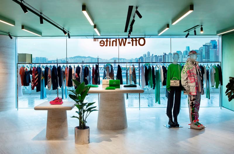 off white hong kong store victoria harbour k11 interior