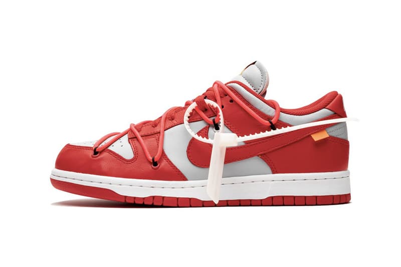 Off-White x Nike Dunk Low "University Red" Release |