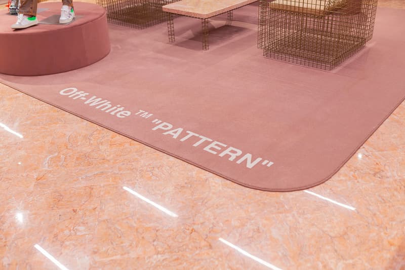 off white paragon concept store womens singapore shop opening pink marble clothes interior decor