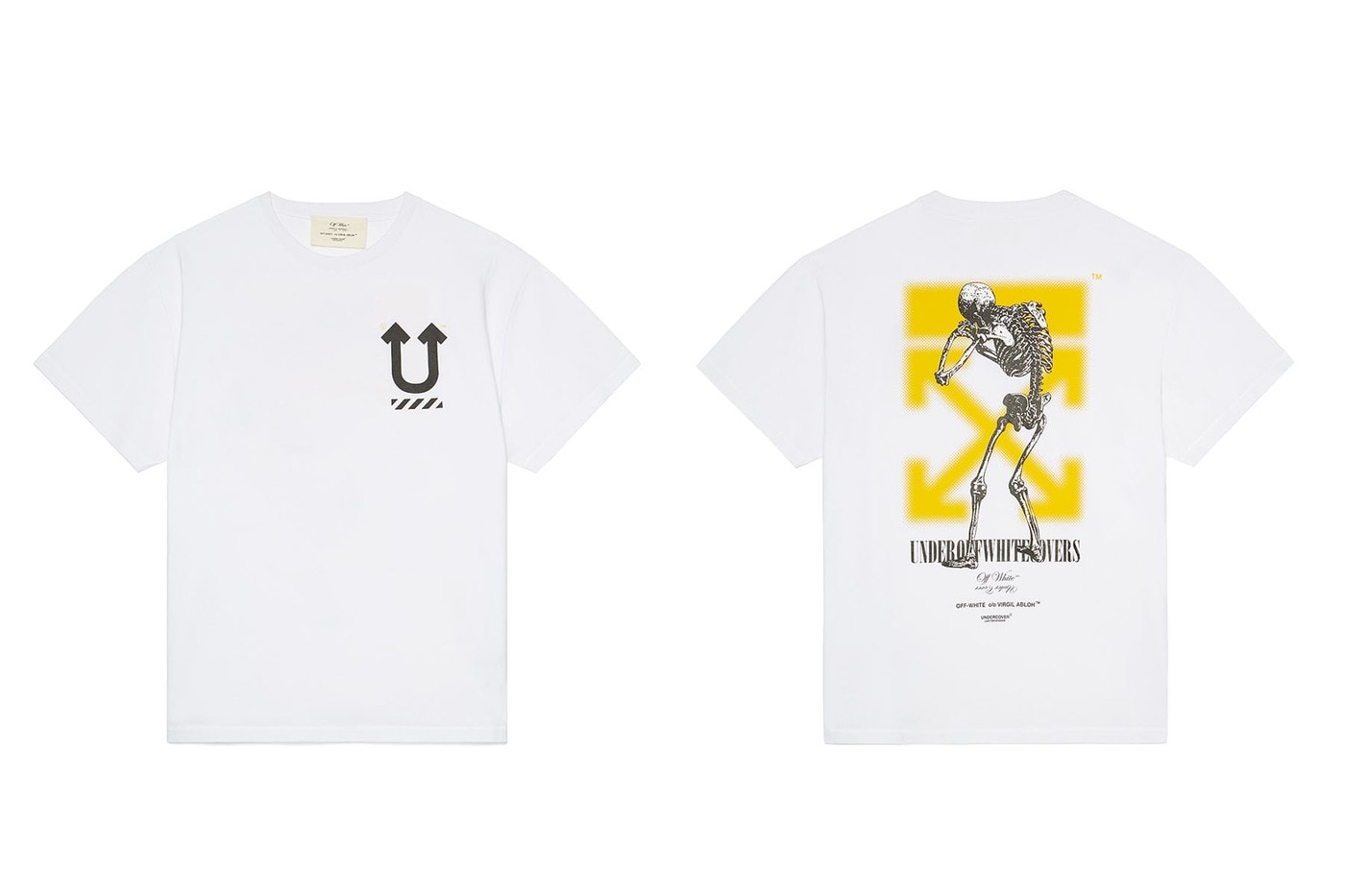 Off-White™ x UNDERCOVER Collaboration Release Date Drop Collection T-Shirt Hoodie Print 