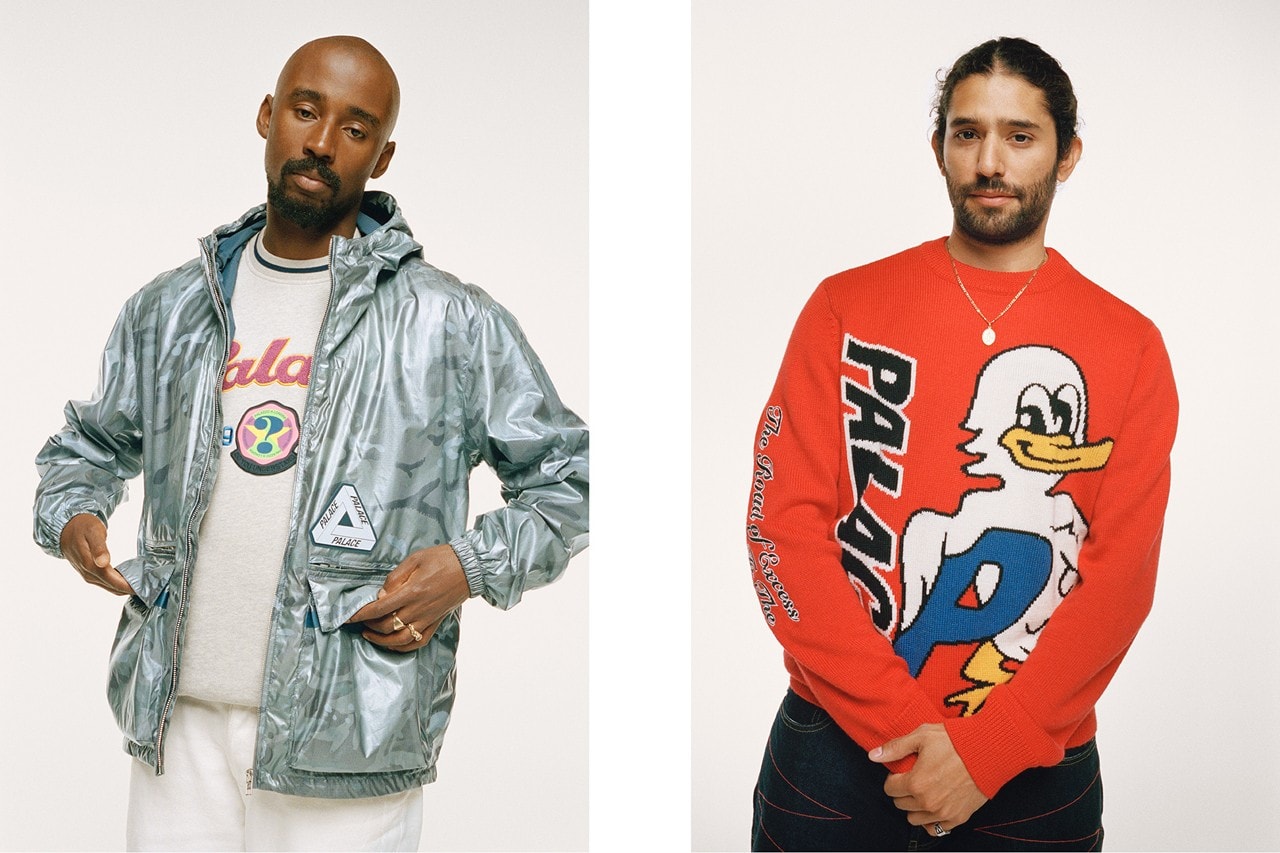 Palace Fall Winter 2019 Lookbook Jacket Silver Sweater Red